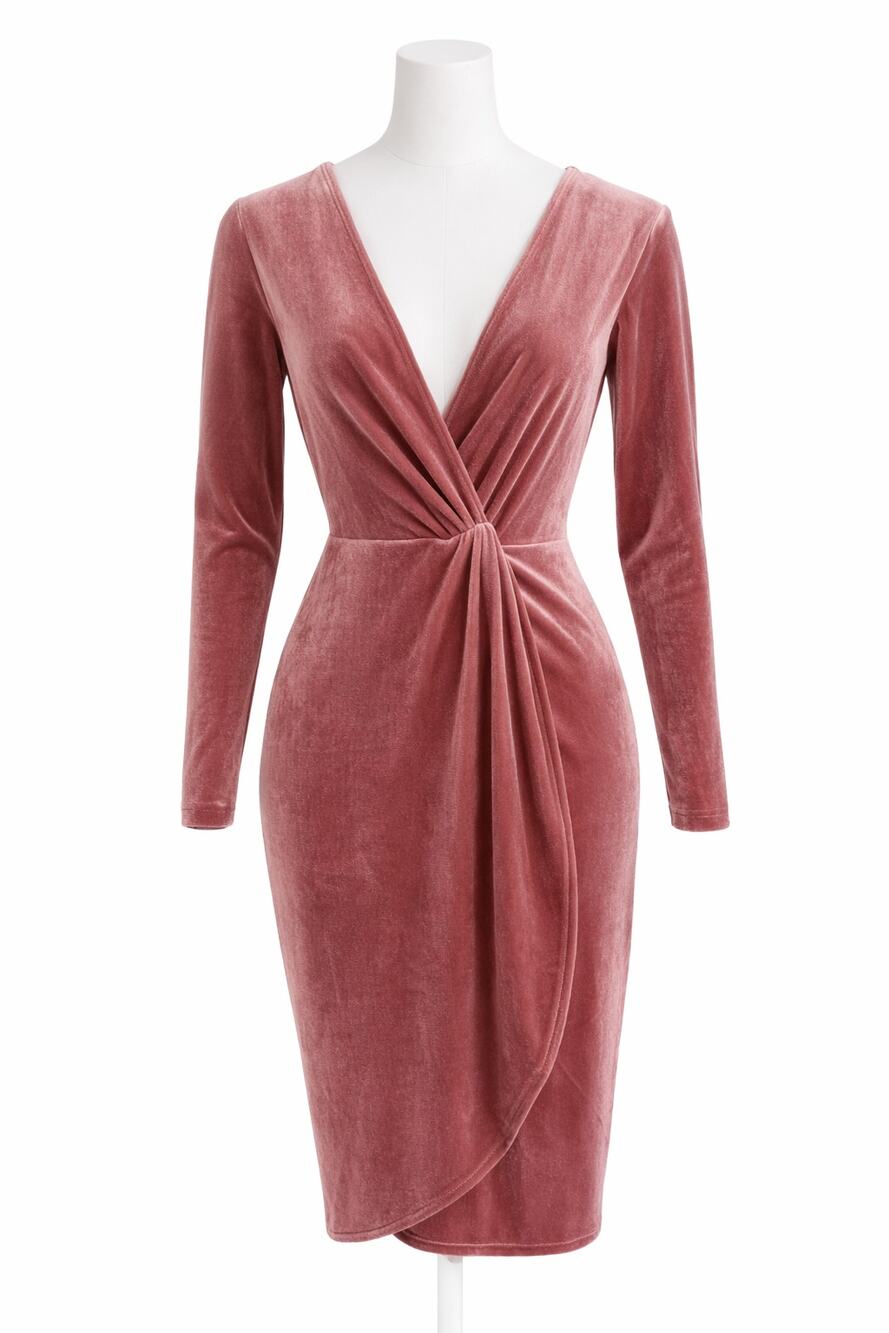 Y2K Ivy Citi Co Pink Velvet Dress Size XS Sexy Glam Event Soft Girl feminine 90s